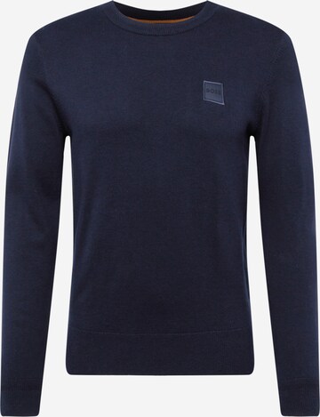 BOSS Sweater 'Kanovano' in Blue: front