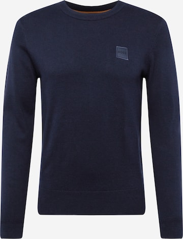 BOSS Orange Sweater 'Kanovano' in Blue: front