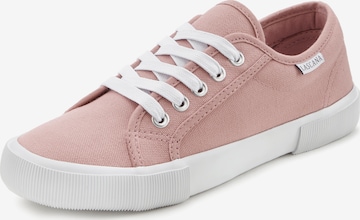 Baskets basses LASCANA en rose : devant