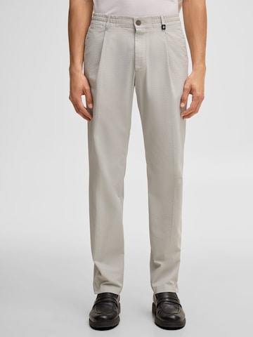 STRELLSON Regular Bundfaltenhose 'Lui' in Silber: Vorderseite