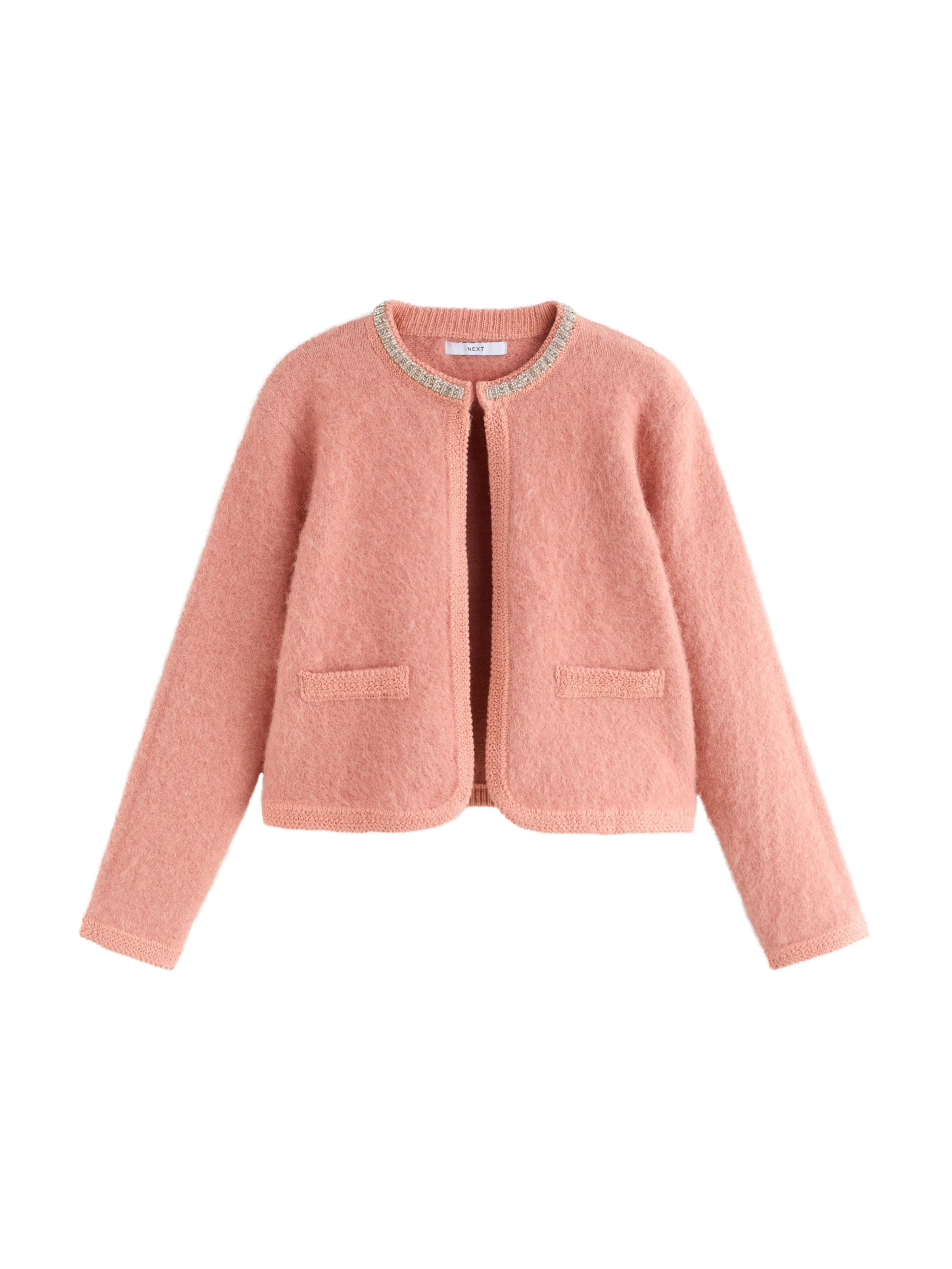Next Knit Cardigan in Pink: front