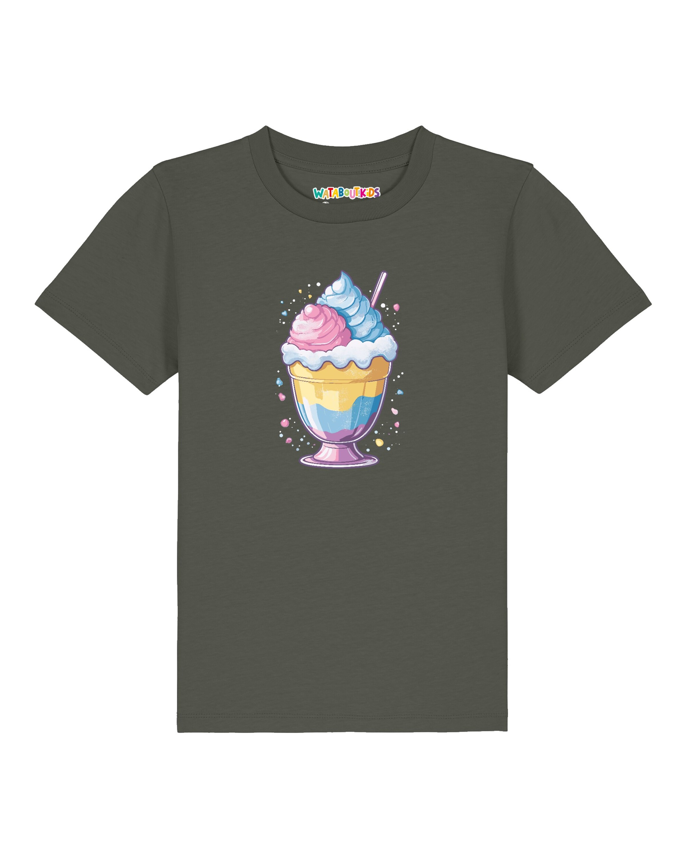 watabout.kids Shirt ' Eisbecher ' in Groen: voorkant