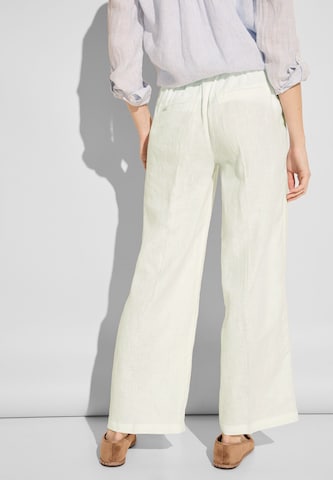 STREET ONE Wide leg Pleated Pants in White