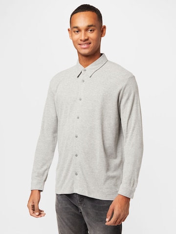 LMTD Regular fit Button Up Shirt 'REST' in Grey: front