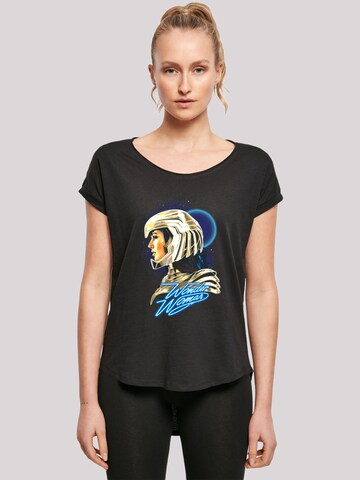 F4NT4STIC Shirt 'DC Comics Wonder Woman 84 Retro Gold Helmet' in Zwart: voorkant