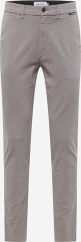 Calvin Klein Chino-püksid, värv hall: eest vaates