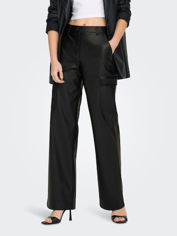 ONLY Regular Cargo trousers 'BLAKE' in Black: front