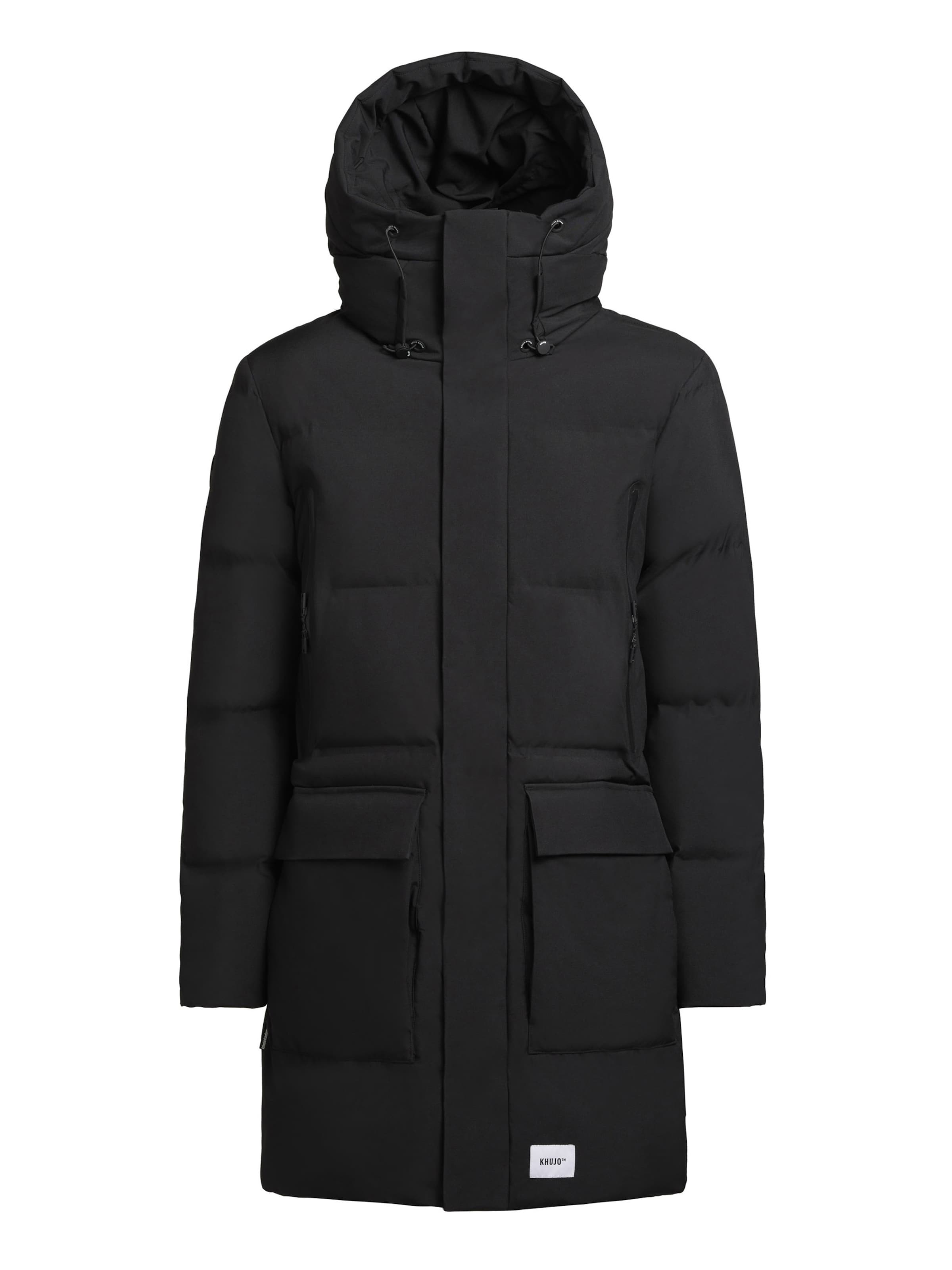 khujo Vinterfrakke 'Winer2' i sort: forside