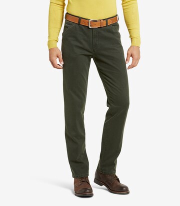 Meyer Hosen Slim fit Chino Pants in Green: front