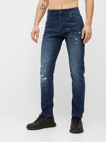 BENCH Slimfit Jeans 'SLIM' in Blauw: voorkant