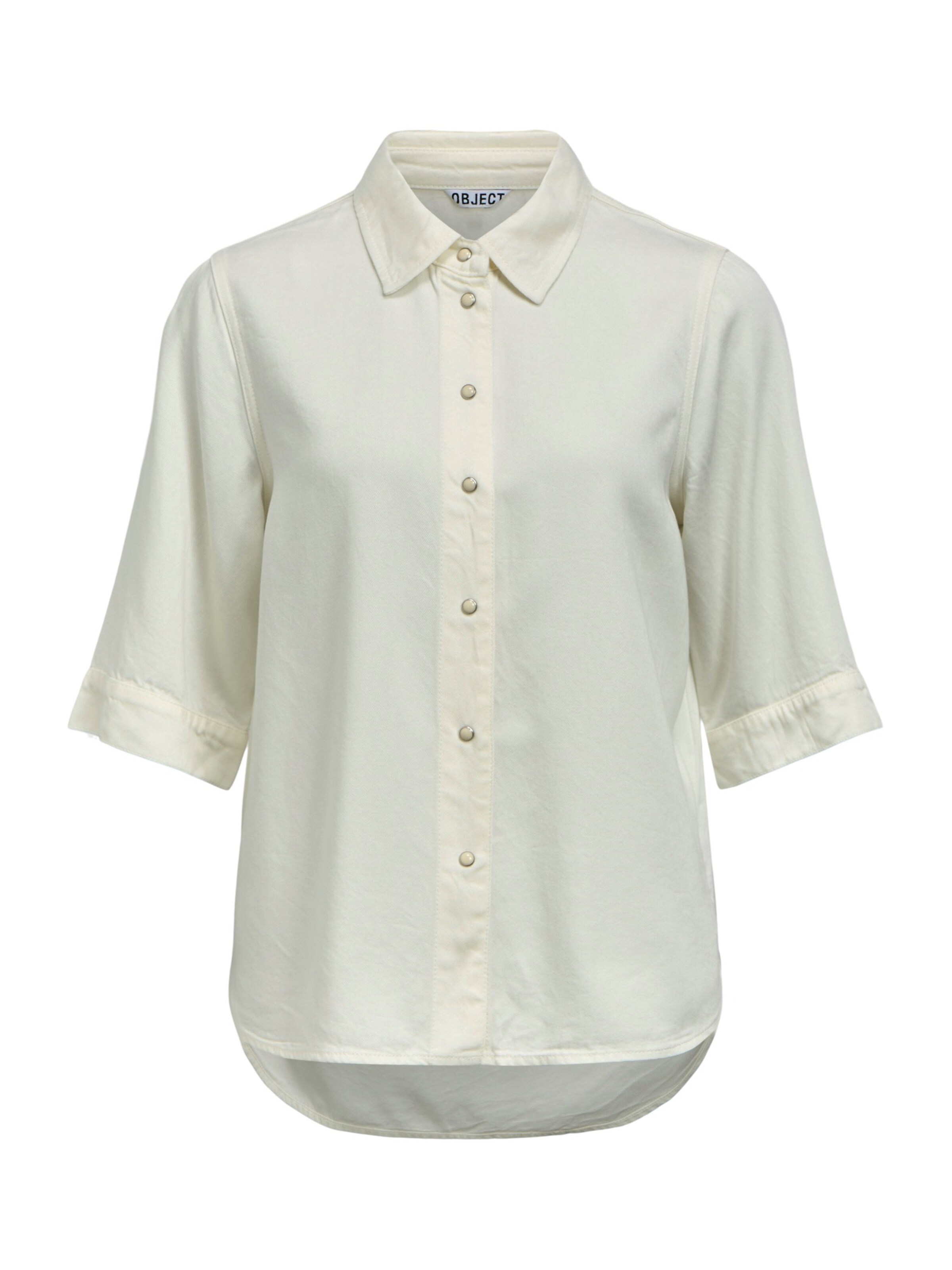OBJECT Bluse 'OBJFRAME' in Weiß: Vorderseite