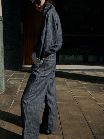 Bershka Wide leg Jeans in Blauw