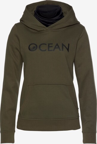 OCEAN SPORTSWEAR Set: Sweatshirt + Schal in Grün