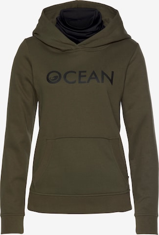 OCEAN SPORTSWEAR Set: Sweatshirt + Schal in Grün