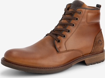 Travelin Lace-Up Boots 'Walton' in Brown: front