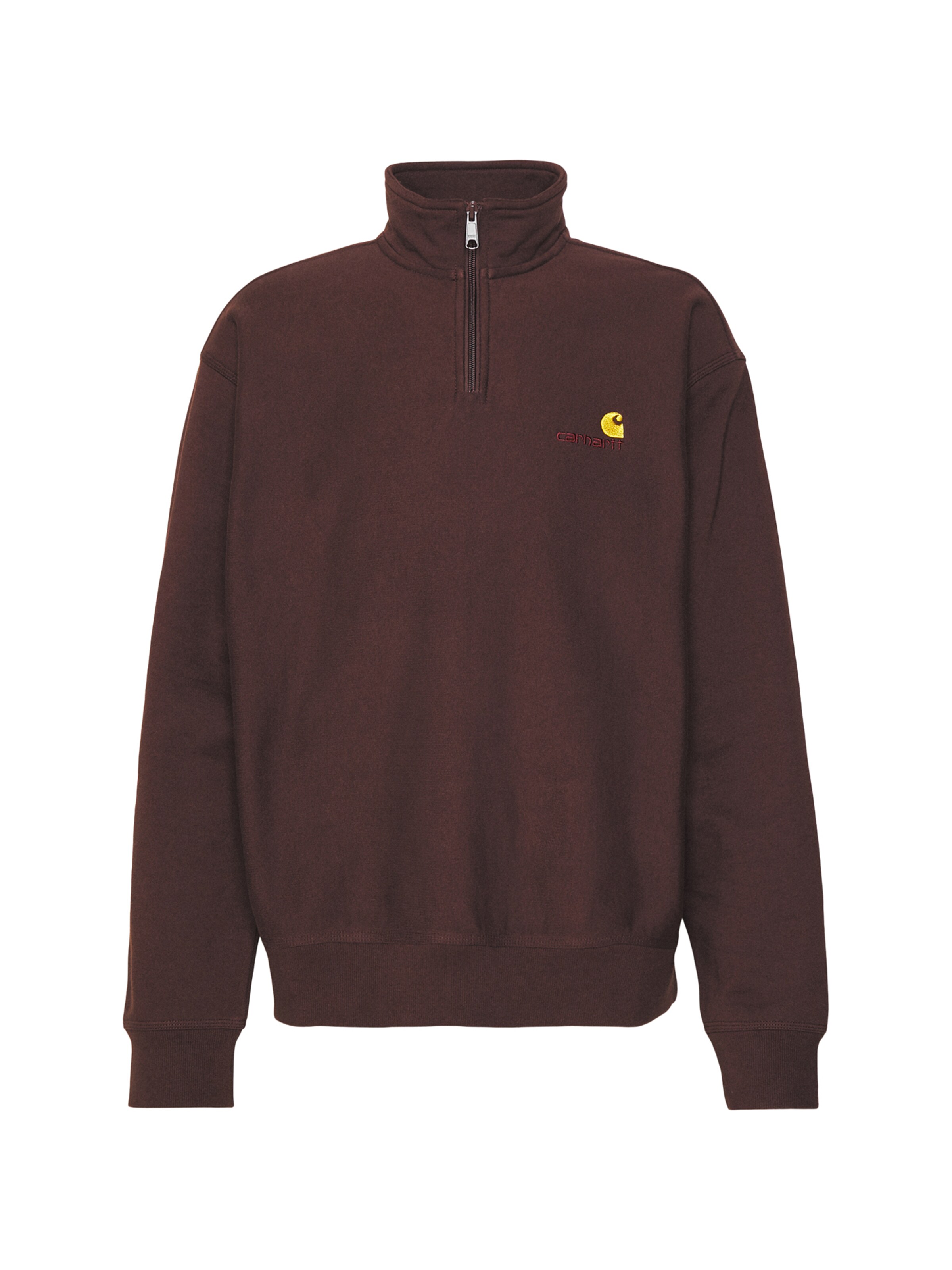 Carhartt WIP Collegepaita 'American Script' värissä ruskea: etupuoli