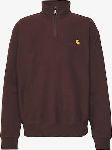Sweat-shirt 'American Script' Carhartt WIP en marron : devant