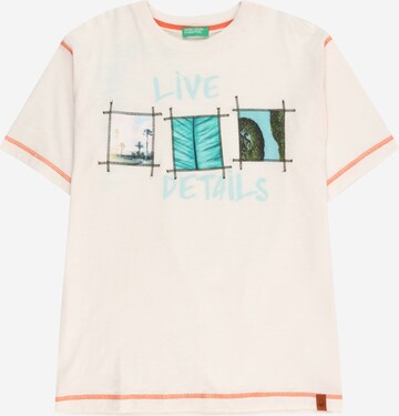 UNITED COLORS OF BENETTON T-shirt i beige: framsida