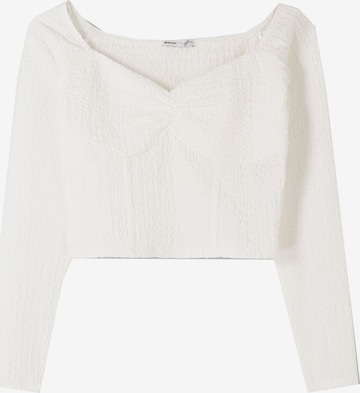 Bershka Shirt in White: front