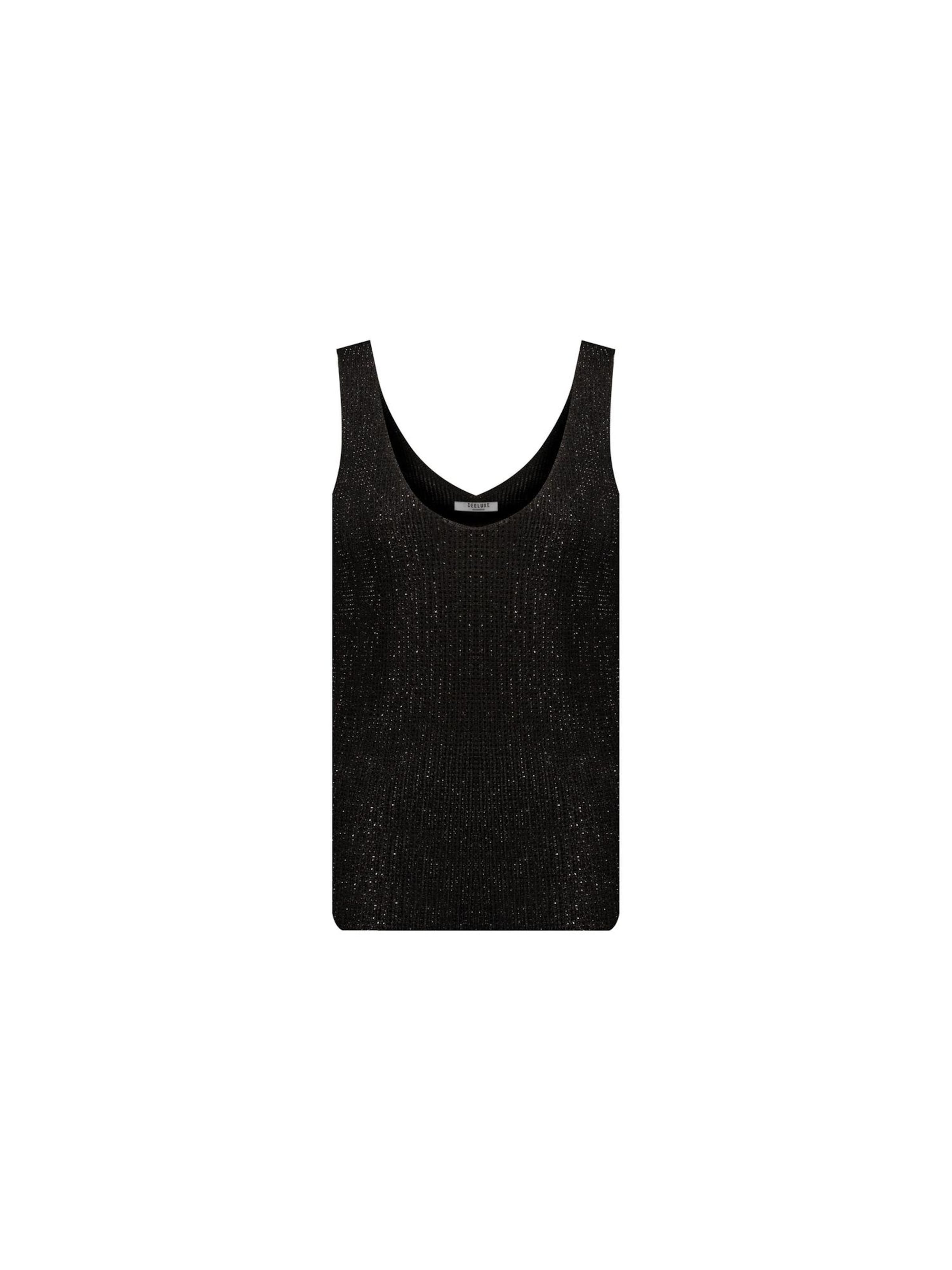 Deeluxe Top ' SHINE ' in Black: front