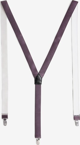 Finshley & Harding London Suspenders in Purple: front