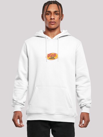 F4NT4STIC Sweatshirt 'King of Dad Jokes Witziges Vatertagsmotiv' in Wit: voorkant