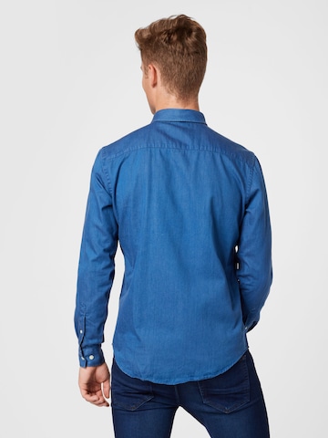 Casual Friday Regular fit Button Up Shirt 'Anton' in Blue