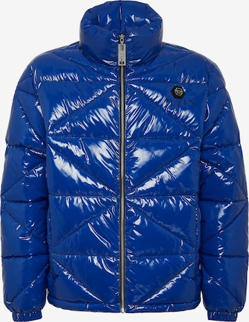 Philipp Plein Winterjas 'Hexagon' in Blauw: voorkant
