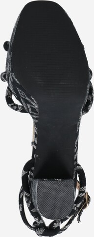 GLAMOROUS Páskové sandály – černá