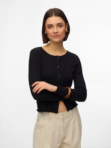 VERO MODA Knit cardigan 'ISA' in Black: front