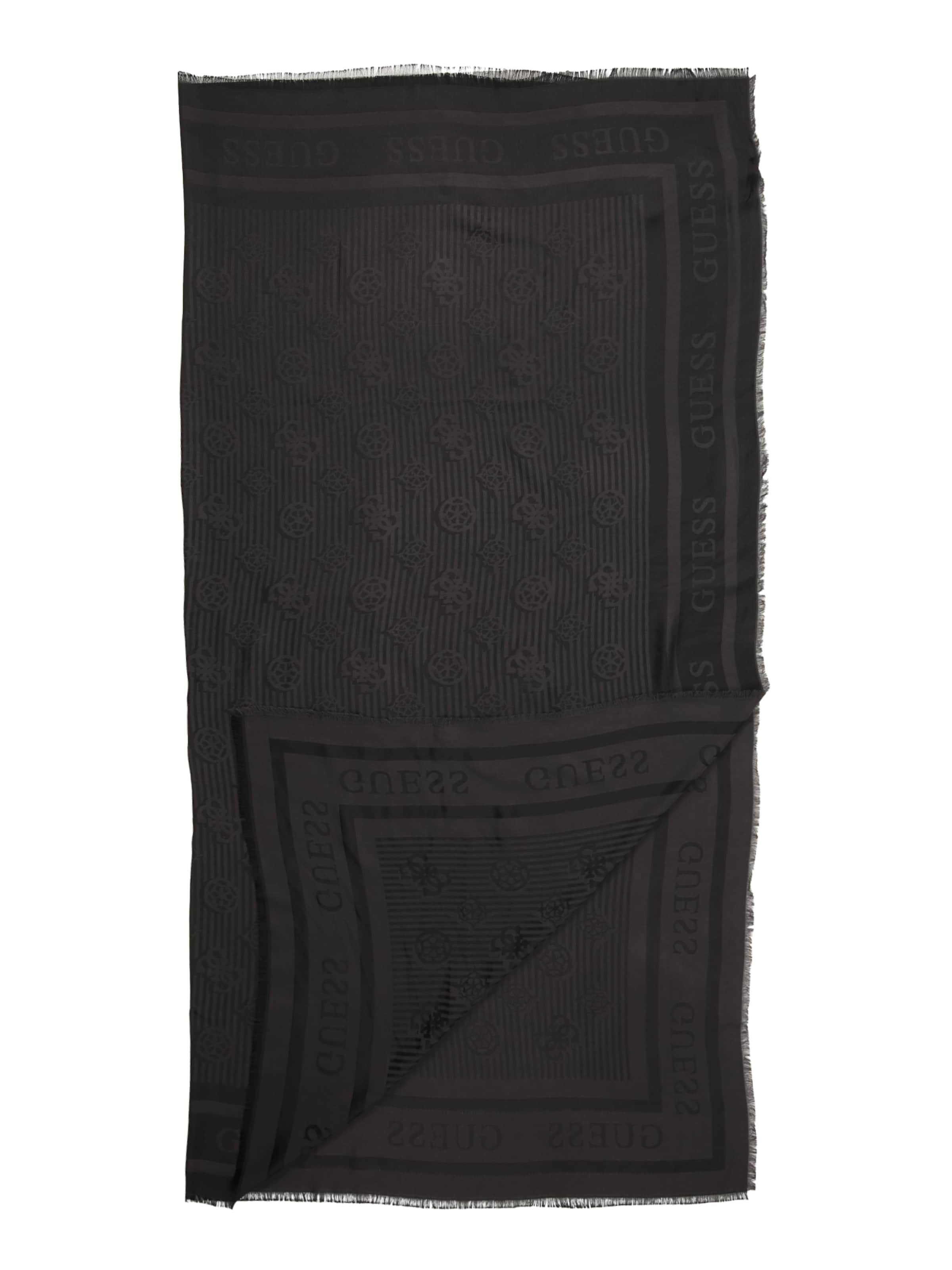 GUESS - Lenço 'ELLA' em preto: frente