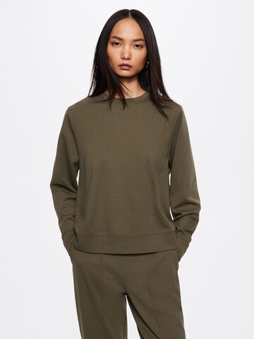 MANGO Sweatshirt in Green: front