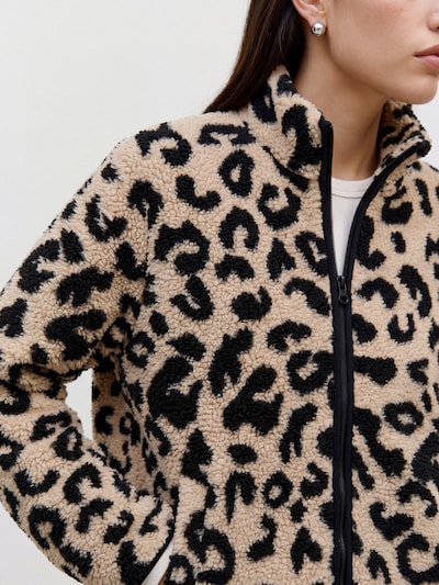 VERO MODA Fleece jacket 'VMCLEOLEO' in XS in Beige / Black, Item view