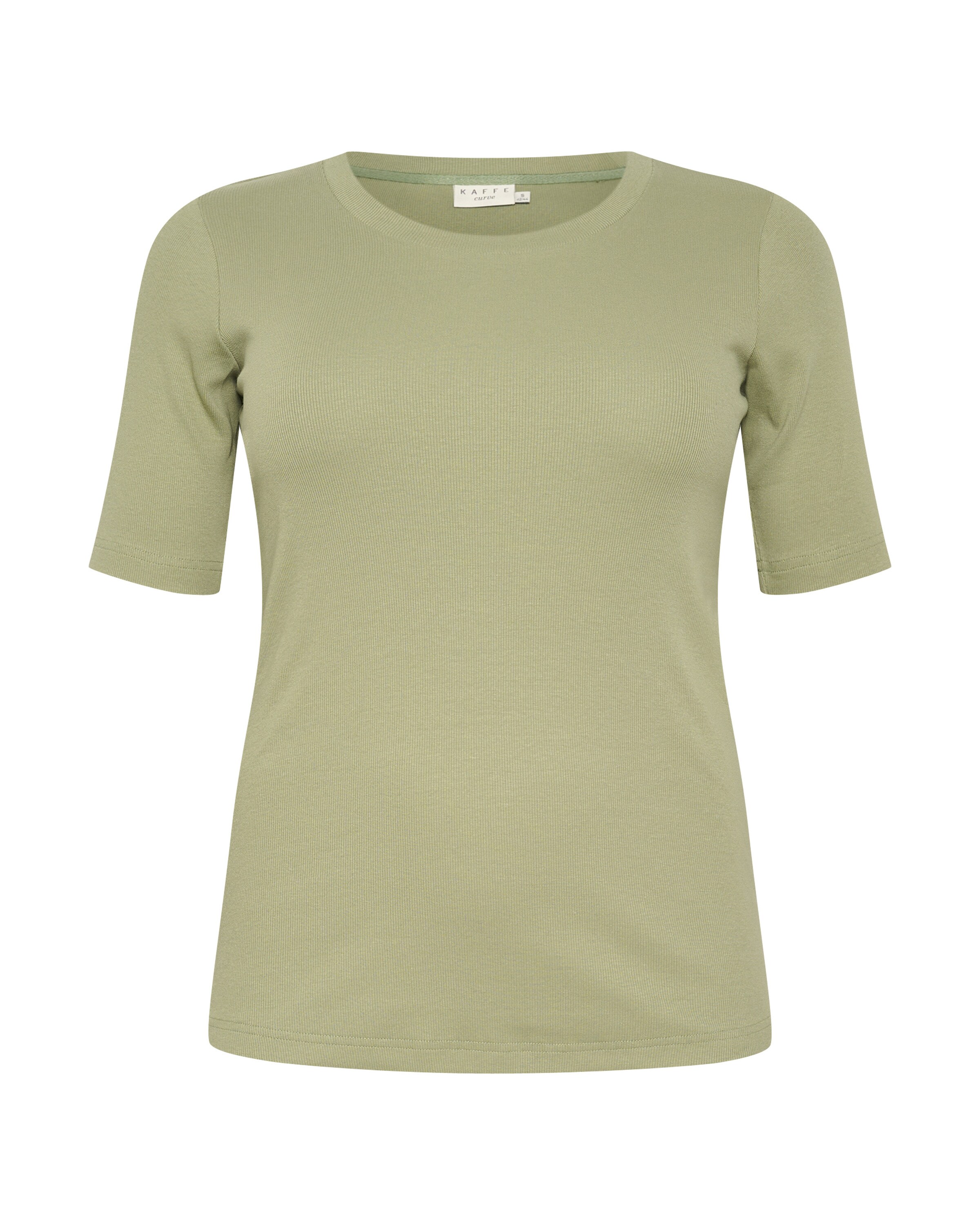 KAFFE CURVE T-Shirt 'Carina' in Grün: Vorderseite