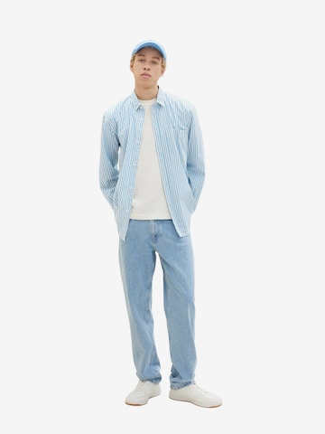 TOM TAILOR DENIM Regular Fit Hemd in Blau