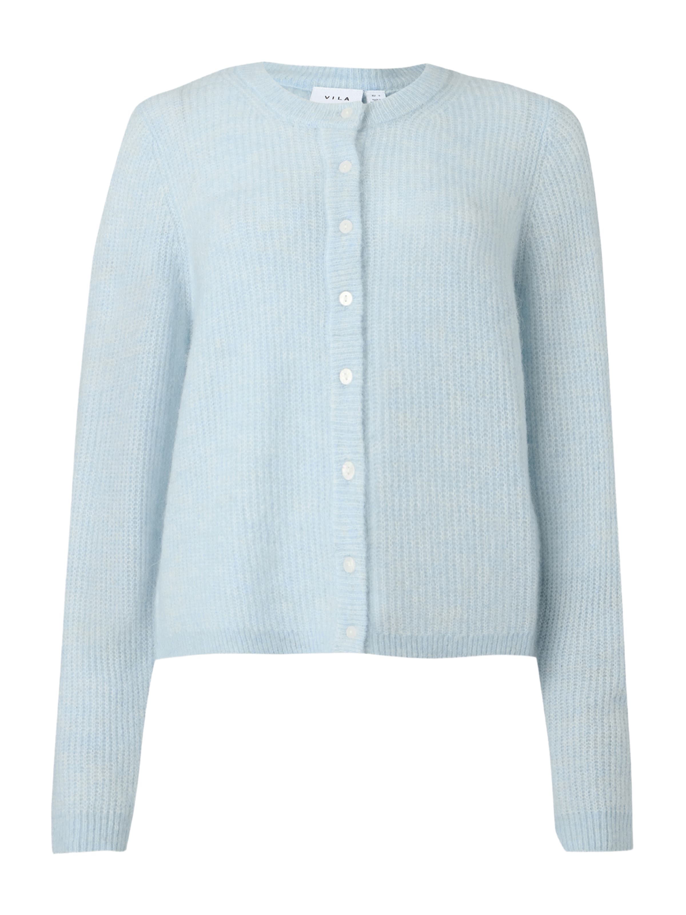 VILA Плетена жилетка 'VILORY' в синьо: отпред
