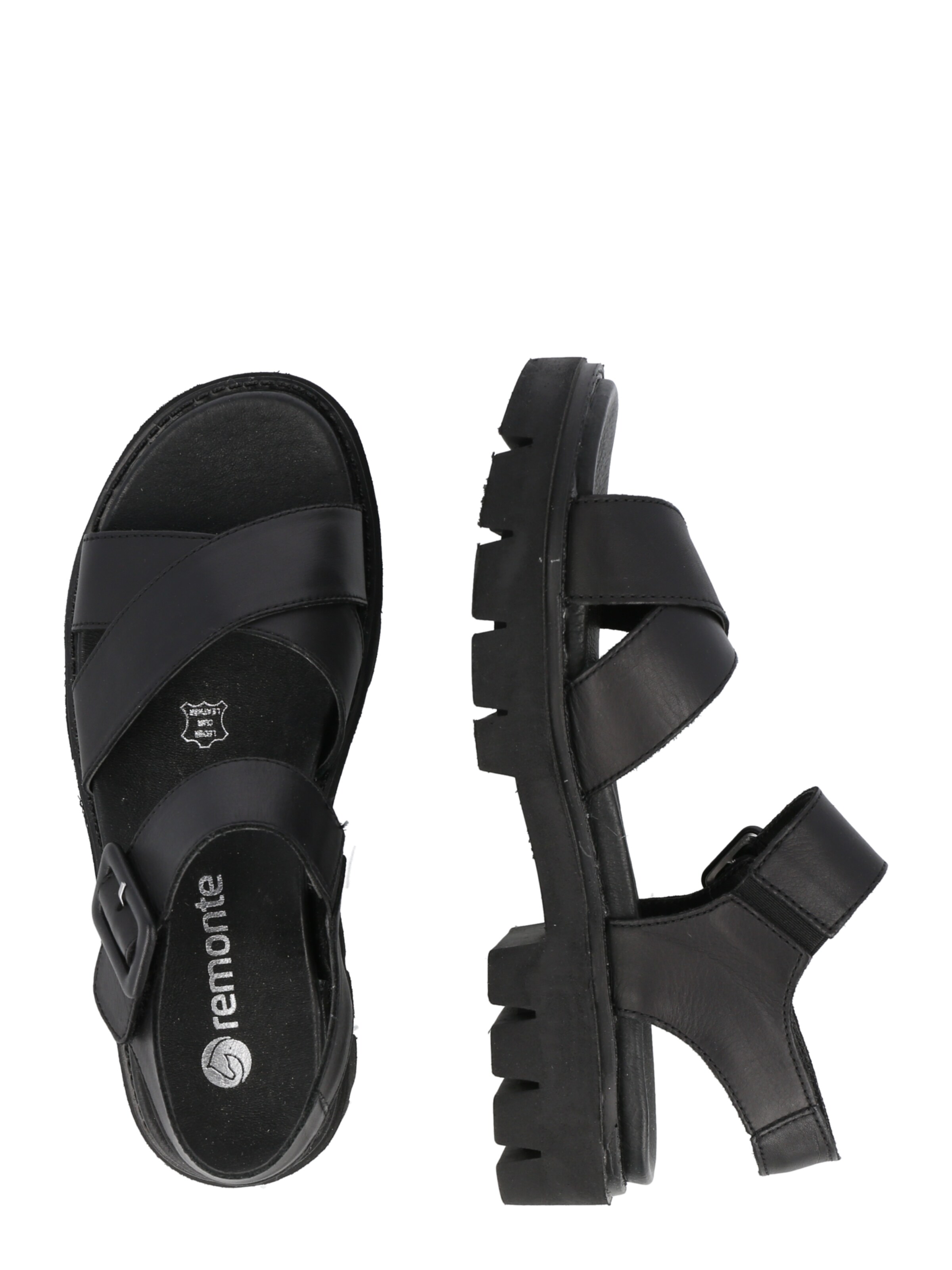 REMONTE Strap Sandals in Black