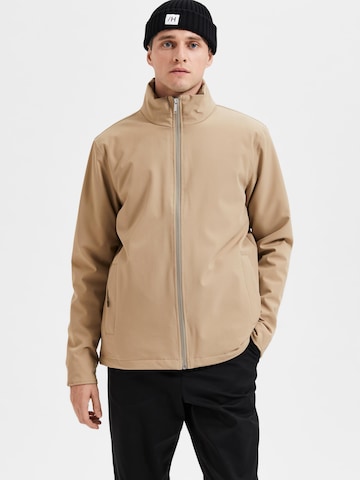 SELECTED HOMME Between-Season Jacket 'Atlanta' in Beige