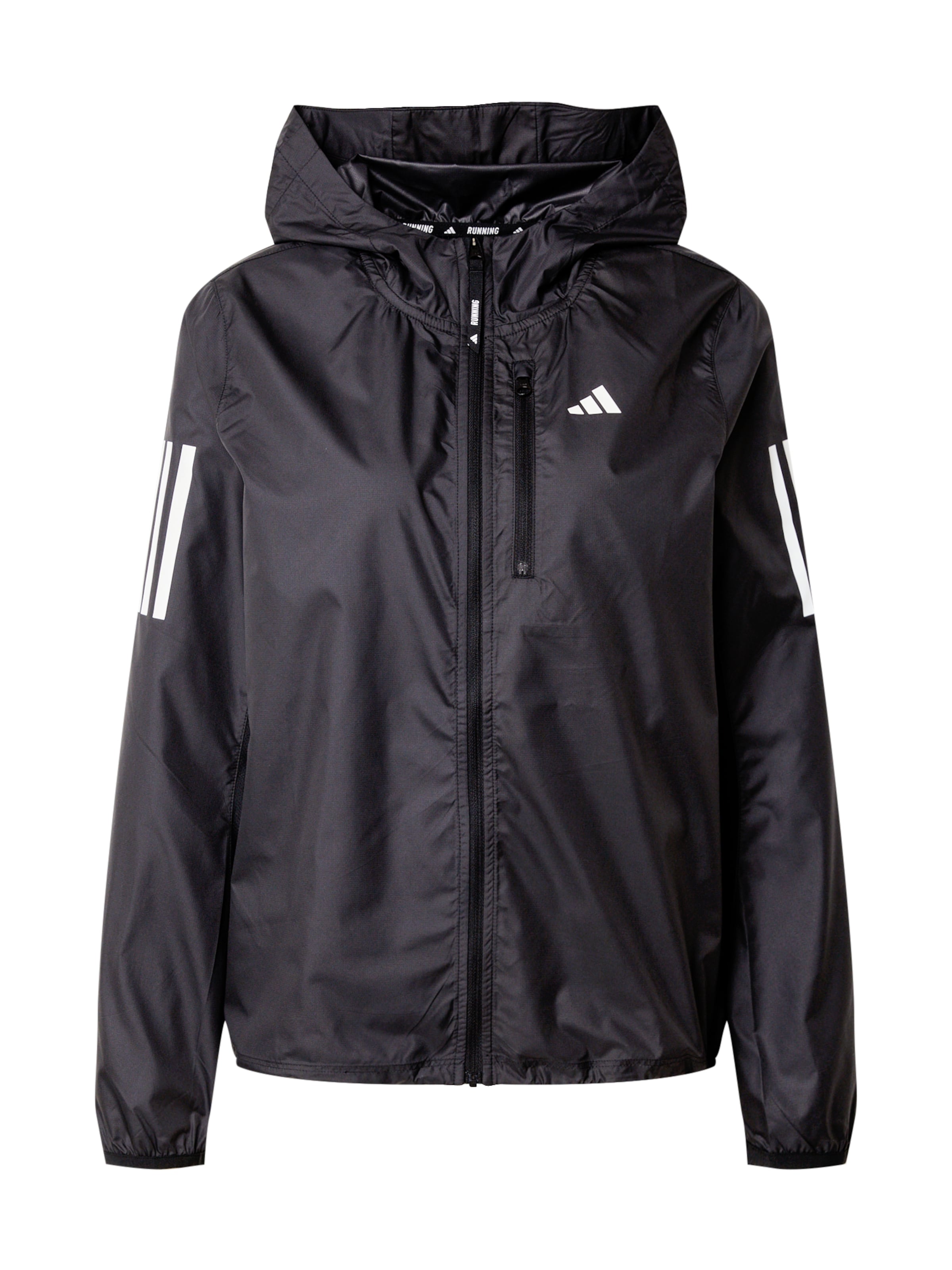 ADIDAS PERFORMANCE Sportjas &#x27;Own The Run&#x27; in Zwart: voorkant