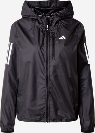 ADIDAS PERFORMANCE Veste de sport 'Own The Run' en noir / blanc, Vue avec produit