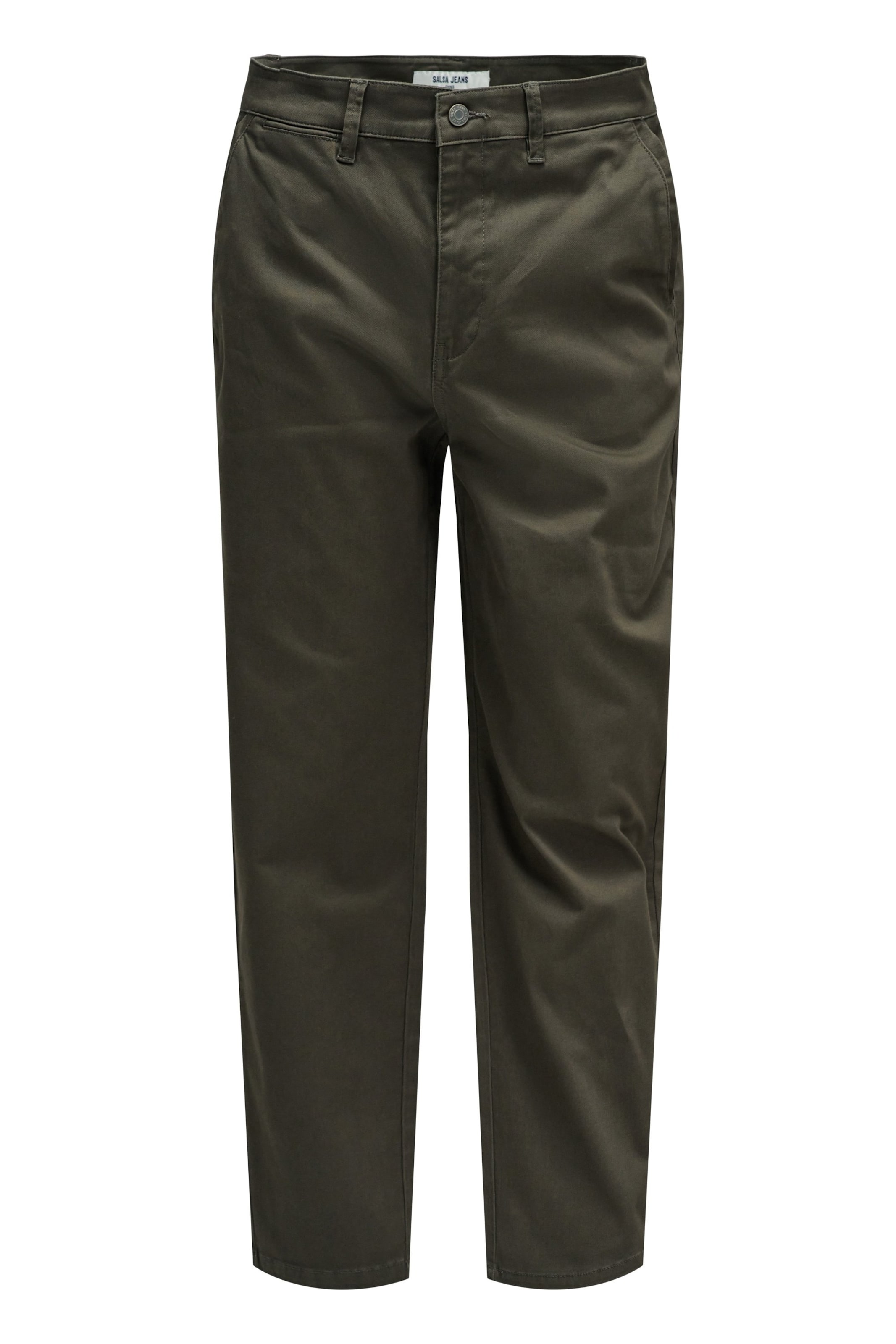 Salsa Jeans Regular Chino in Groen: voorkant
