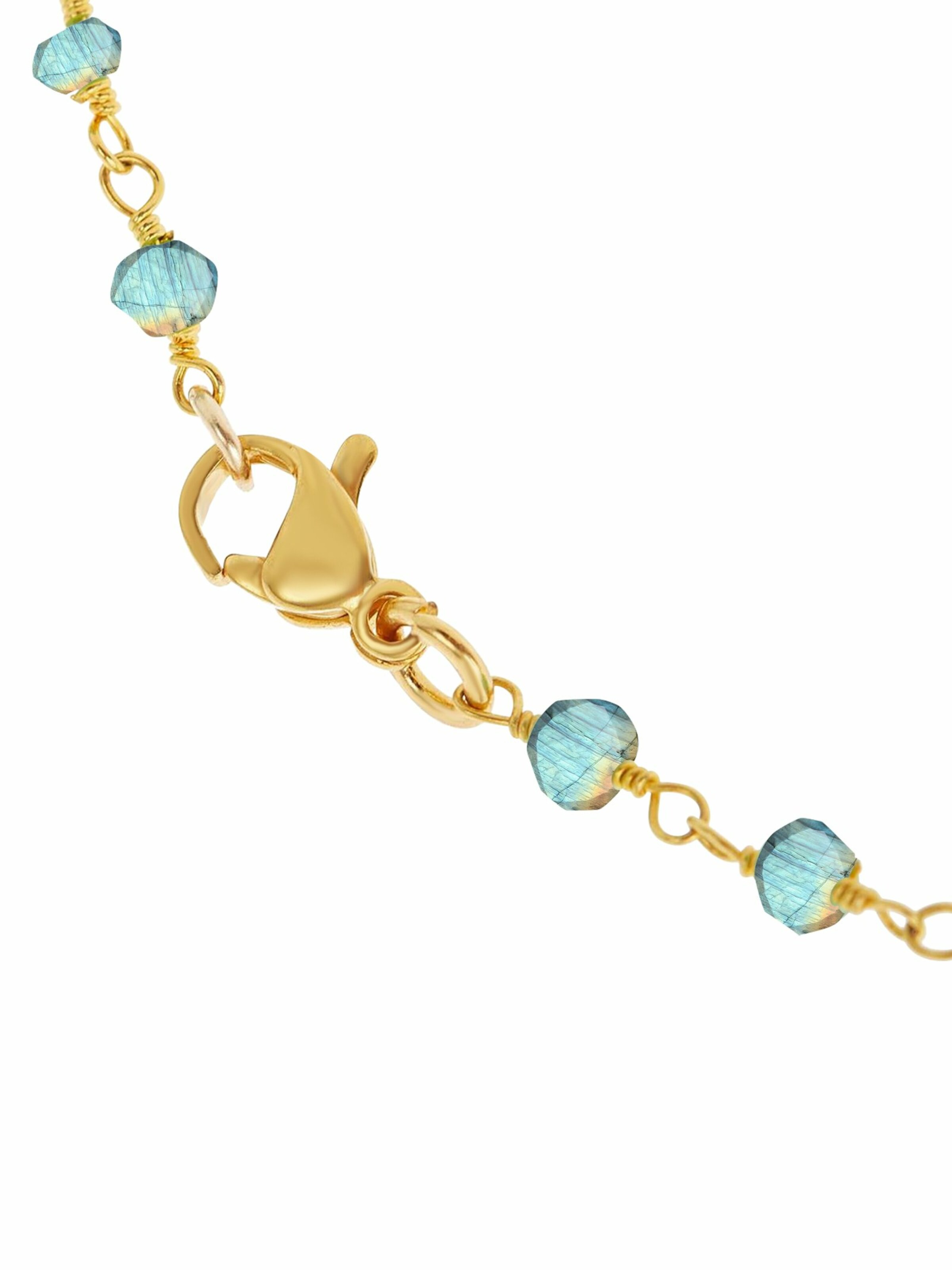 Gemshine Necklace 'Labradorit' in Gold