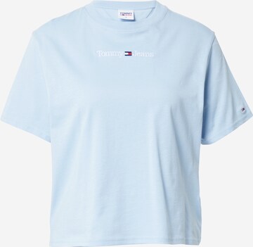 Tommy Jeans Shirt 'Serif Linear' in Blauw: voorkant