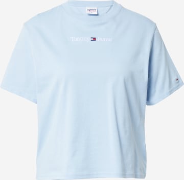 Tommy Jeans - Camiseta 'Serif Linear' en azul: frente