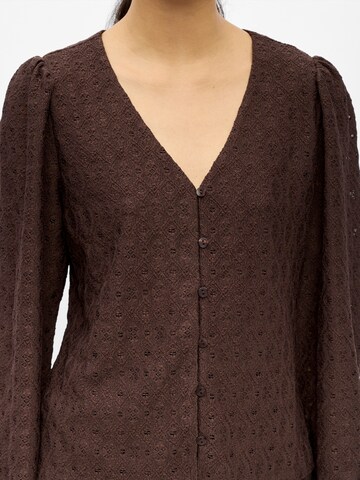 OBJECT Bluse 'OBJLAILA' in Braun
