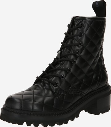 See by Chloé Lace-Up Ankle Boots in Black: front