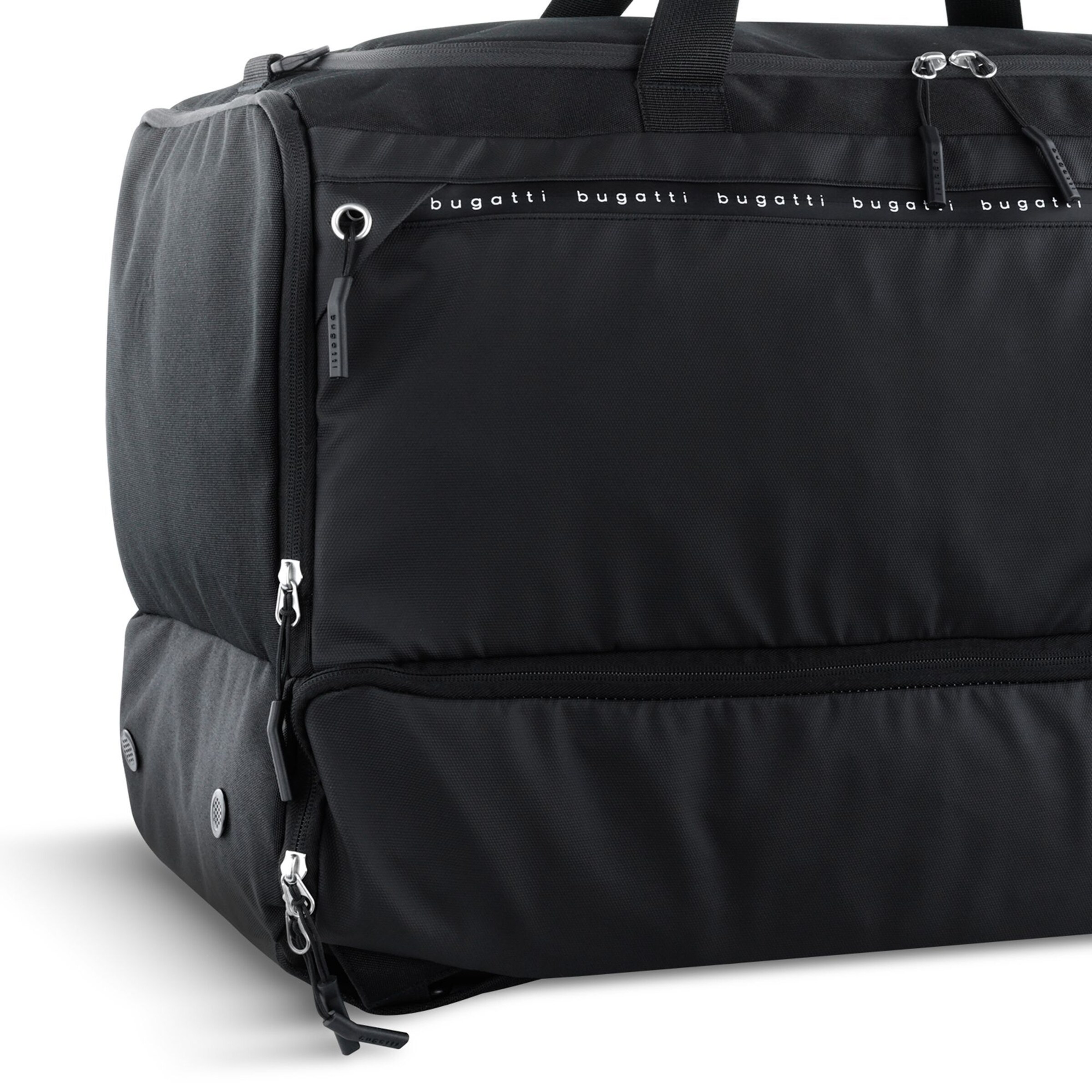 Sac week-end 'Blanc Delight' bugatti en noir