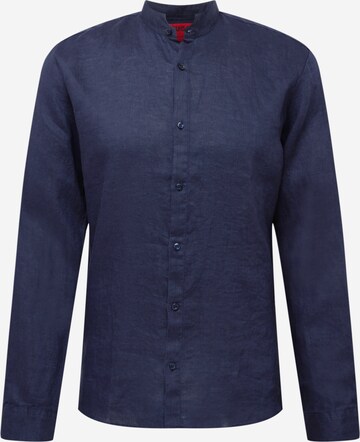 HUGO Button Up Shirt 'Elvorini' in Blue: front