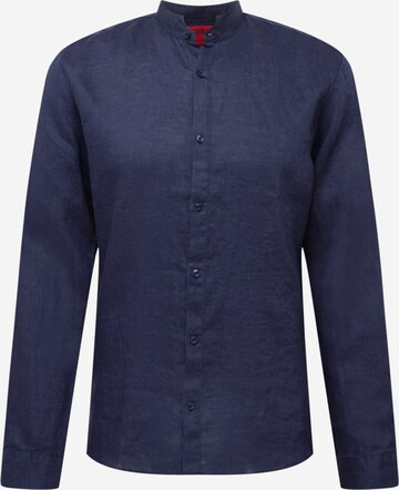 HUGO Button Up Shirt 'Elvorini' in Blue: front