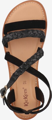 Kickers Strap Sandals in Black